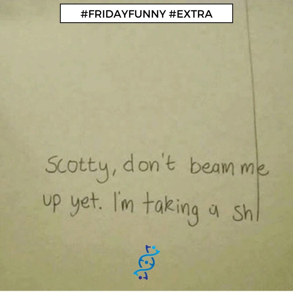 In keeping with the Star Trek theme, here's you #FridayFunnyXtra